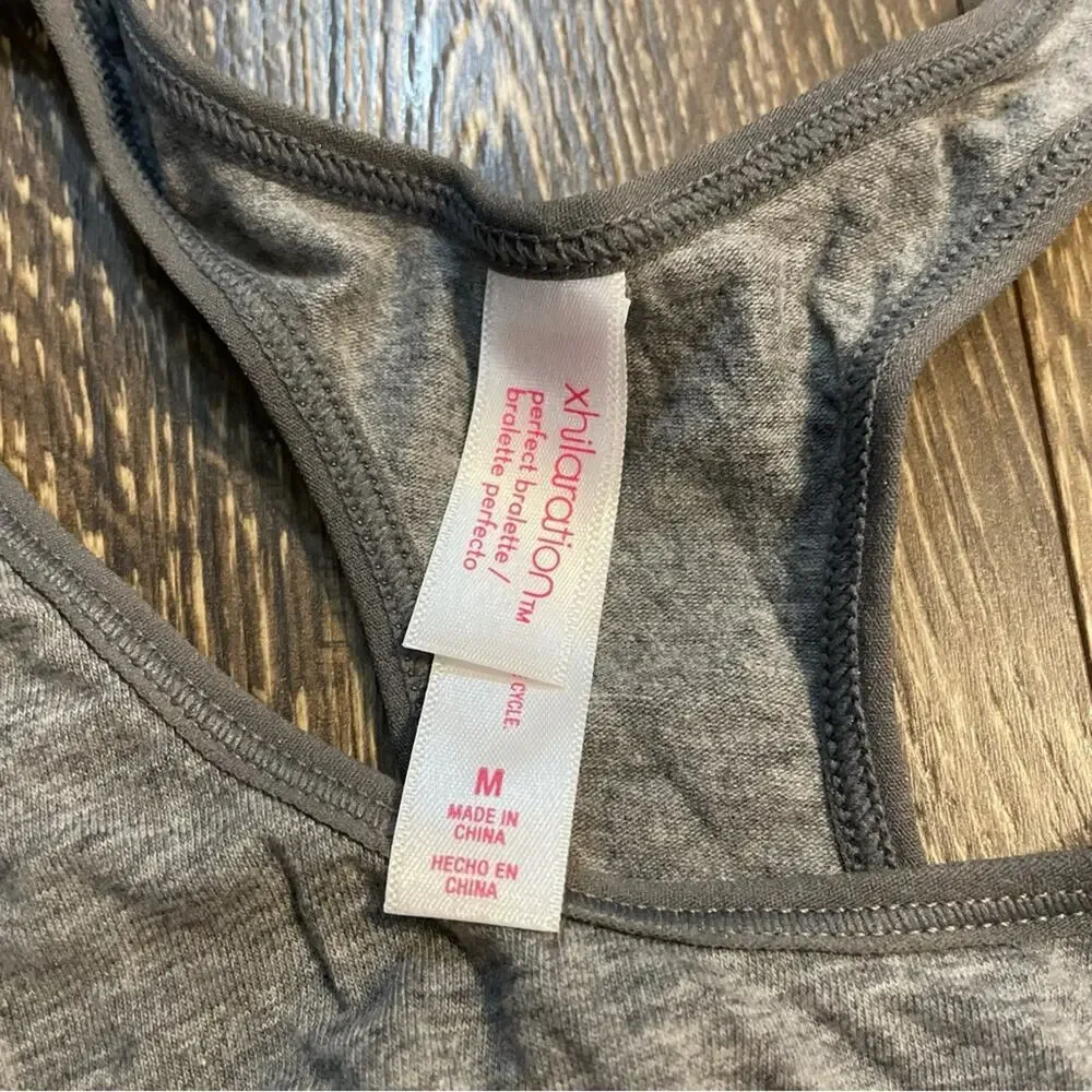 XHILARATION Heather Gray Sporty Bralette Size M
